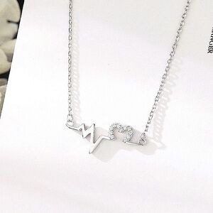 NWT Heartbeat Heart Rhythm‎ Necklace | 925 Sterling Silver